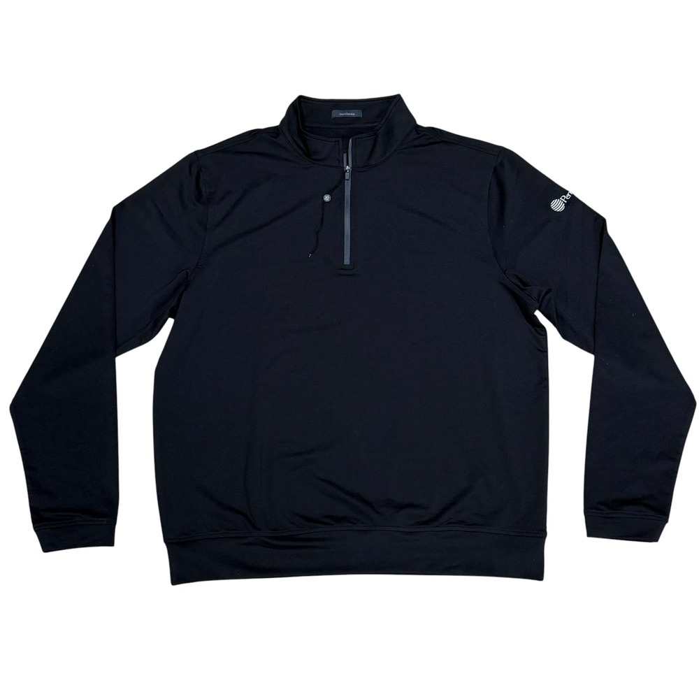 NWOT Mens Turtleson 1/4 Zip in Black with Perry Golf Luxury Travel and Cruise